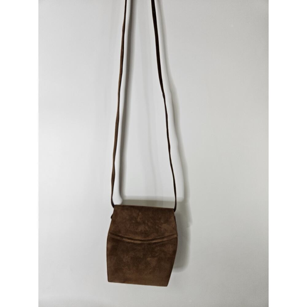 Bally Caramel Faux Suade Shoulder Bag